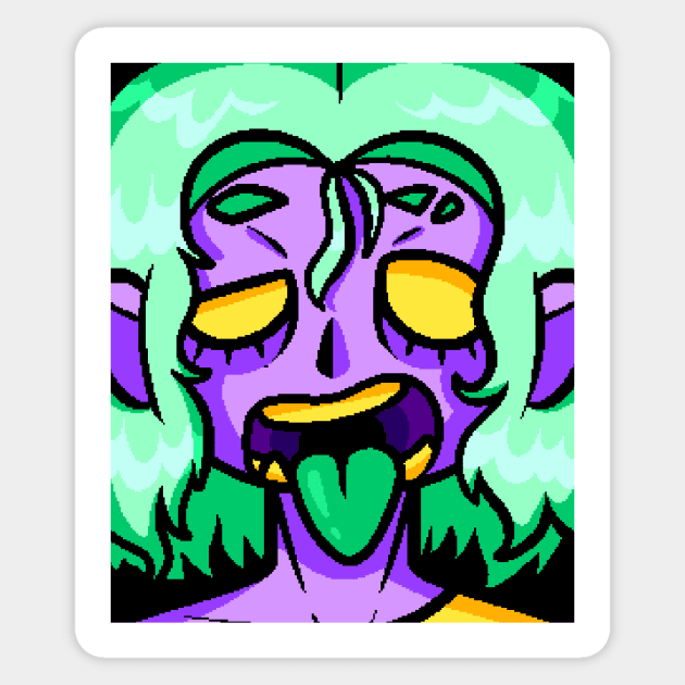 Zombie Sticker by 8bitmonkey